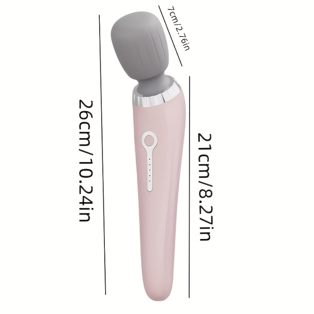 1pc Portable Electric Massager, Handheld Massage Wand, 5-Speed Adjustment, USB-Rechargeable Relaxation Massager Vibrating Massage for Neck, Back, Legs, And Waist Foot Sole Vibration Relaxation Ideal Gift for Men, Women, Athletes, And Seniors