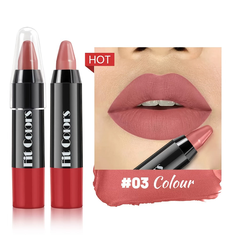 6pcs, Crayon Lipstick, Matte Lipstick, Easy Coloring Lipliner, Durable Easy Coloring Moisturizing Lipstick