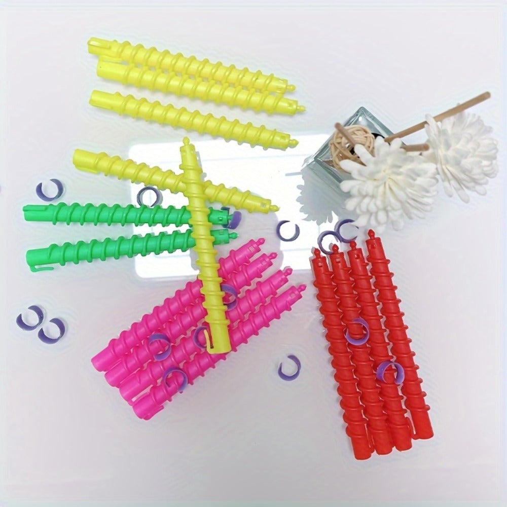 39/42pcs/Set Spiral Curling Hair Sticks, Professional Curler Set, Plastic Perm Rods for Hair Styling Hair Styling Tools
