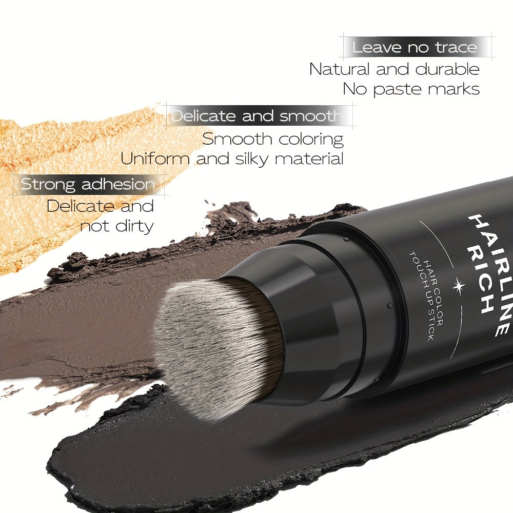 Hair Color Pen Root Touch-Up Stick with Brush | Waterproof Temporary Gray & White Hair Coverage | Plant Squalane Formula | Fast Seamless Application | 3 Shades