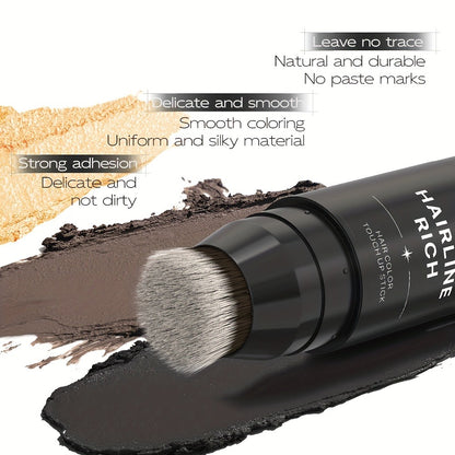 Hair Color Pen Root Touch-Up Stick with Brush | Waterproof Temporary Gray & White Hair Coverage | Plant Squalane Formula | Fast Seamless Application | 3 Shades