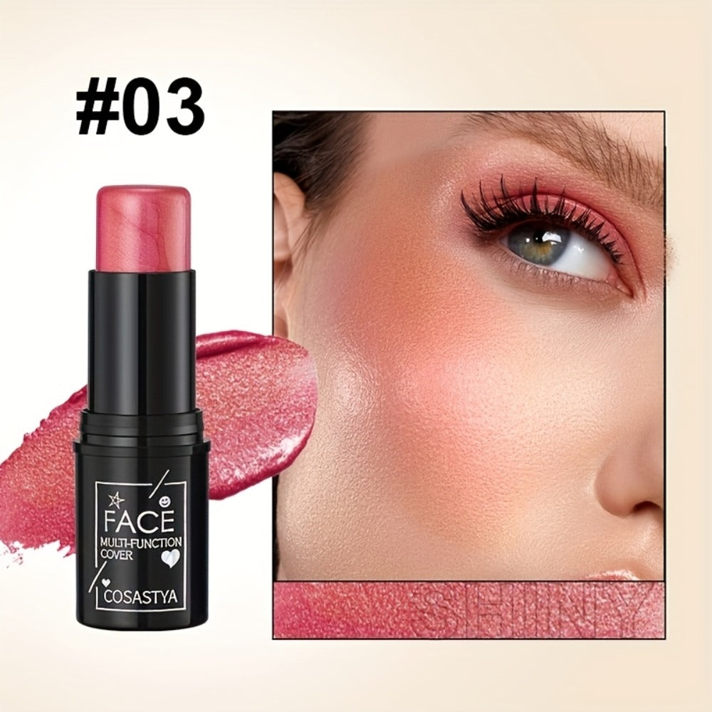 3-in-1 Multifunctional Makeup Sticks 6pcs — Waterproof Blush Eyeshadow & Touch-Up Sticks, All-Day Moisturizing Glossy Shimmer, Multi-Color Natural Face Makeup Set