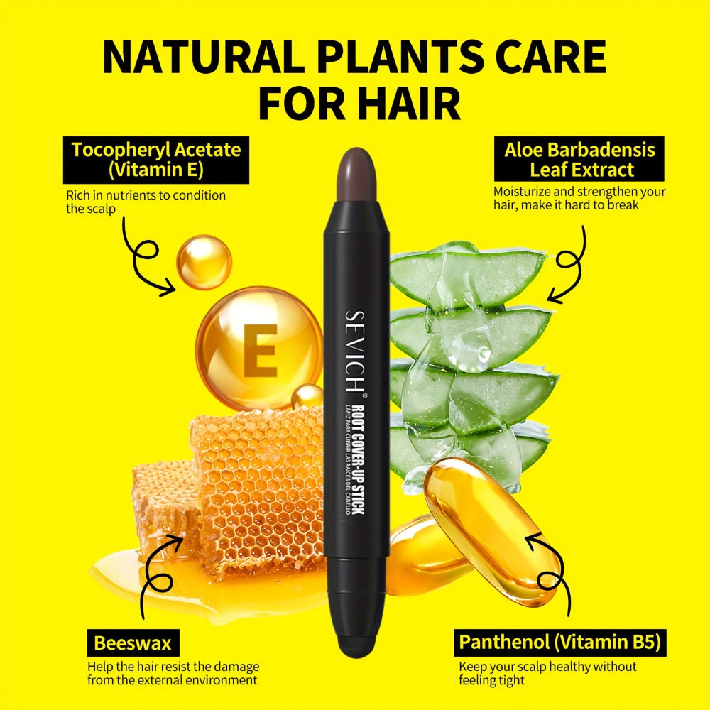 Men's Hair Dye Stick Gray Coverage — Sevich Beard & Hair Color Pen, Hypoallergenic, Sweat-Proof, Water-Resistant, Long-Lasting Formula, 2pcs Set
