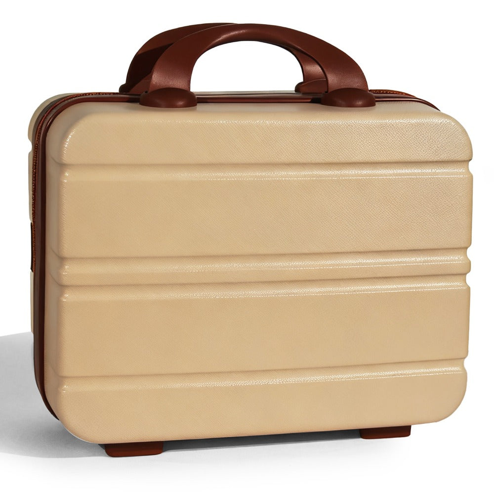 Portable Makeup Travel Case Hand Luggage, Pressure-proof Carrying Makeup Case Suitcase with Elastic Band, Small Hard Shell Cosmetic Case for Travel Camping.The Choice for Elegant Women