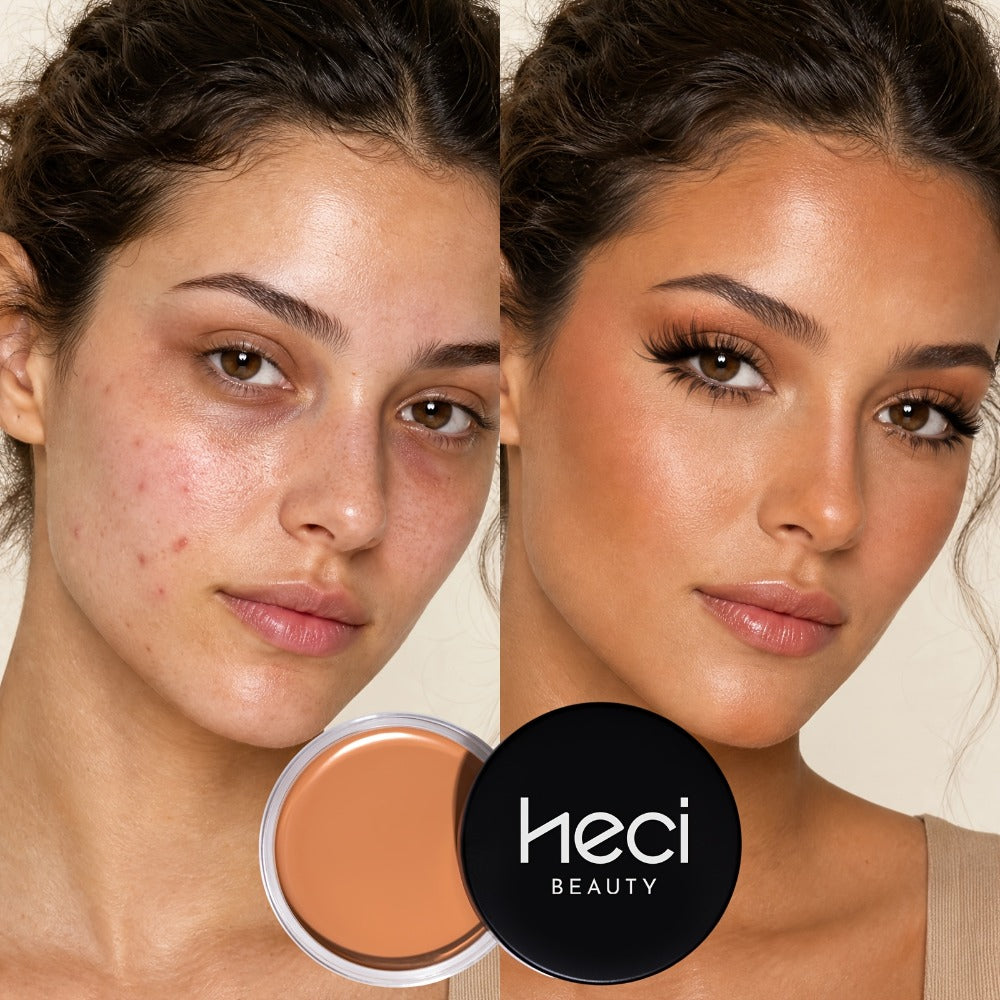 Matte Velvet Foundation Cream Full Coverage — Waterproof Oil Control, Pore-Less Smudge-Proof Long-Lasting Formula, 0.7oz, 6 Shades Light to Deep