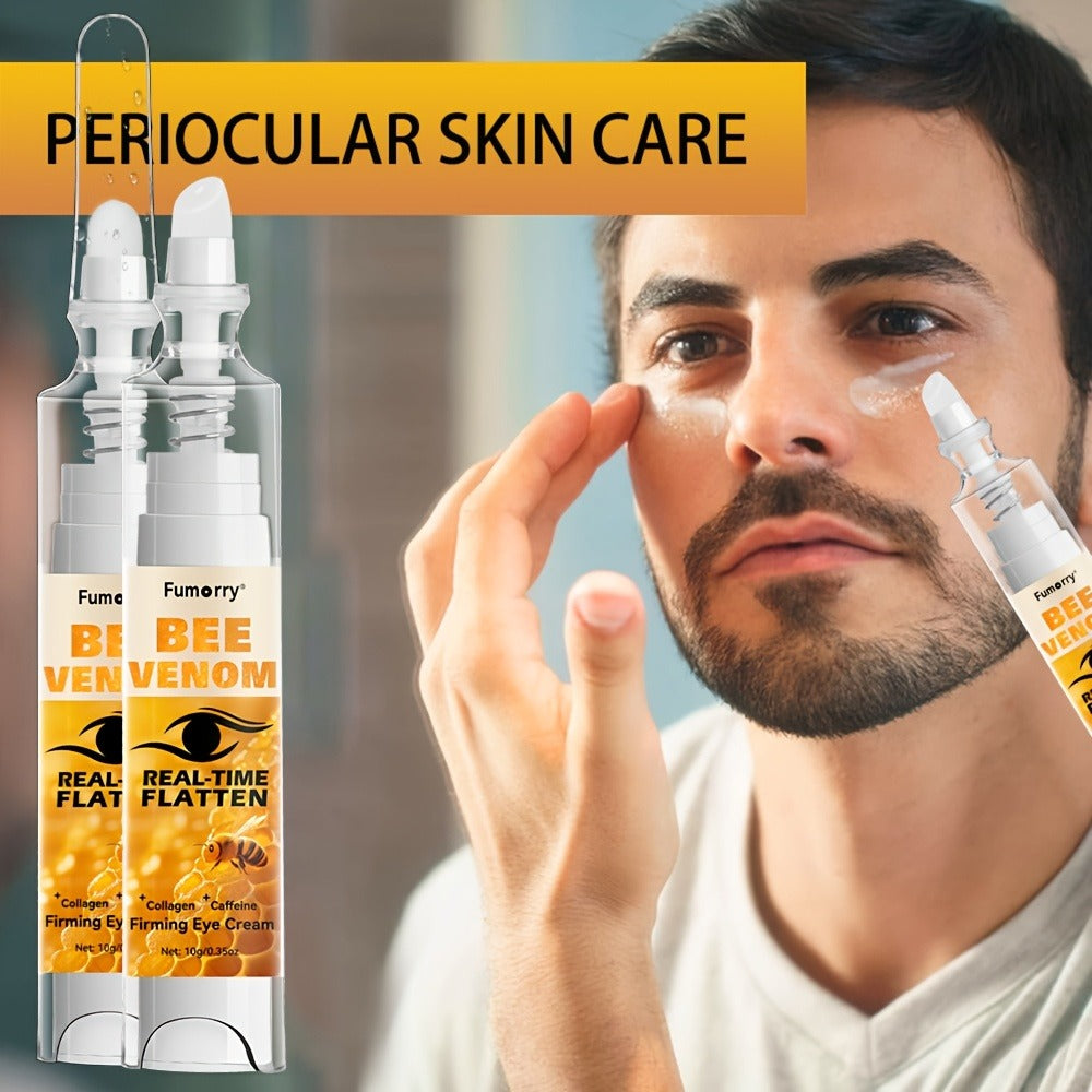 Fumorry Bee Venom Eye Gel Quick Firming Eye Cream with Caffeine, Collagen & Venom for Smoothing, Tightening & Lifting Under-Eye Light Beige, Hypoallergenic for All Light Beige Types, Skincare Routine, Sleek Packaging, Natural Ingredients