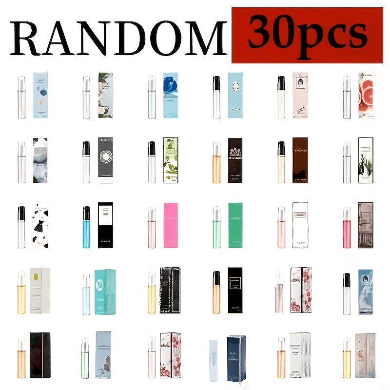 30pcs Women's Long-Lasting High-Concentration Mini Perfume Bottle - 3-5% Perfume Spray Suitable for Casual Attire & Gifting, Compact Portable Perfume (Floral/Fruity/Woody/Musky Scents) - Ideal for Perfume Lovers, Random Style