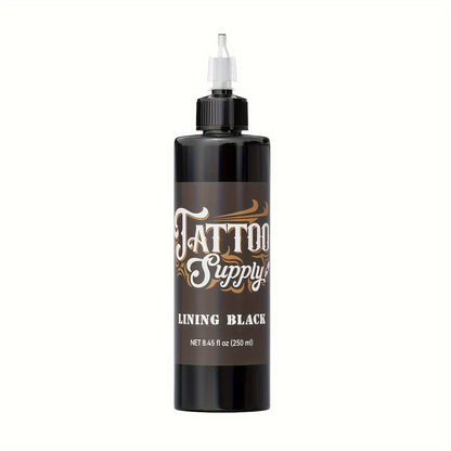 Black Tattoo Ink Professional Outlining Shading Blending Ink Set Waterproof Long Lasting Body Art Tattoo Supply for Artists Beginners 100ml 250ml
