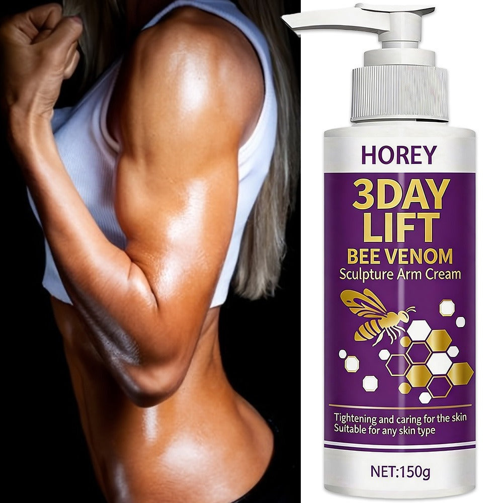 [Bee Venom Sculpture Cream] 3-Day Instant Tightens Bee Venom Sculpture Arm Cream, Moisturizing Firming, Instant Tightens Loose Droop Skin, for Arms, Abdomen, Thighs, Buttocks Skin-Tightens, Lifts, Improves Skin Loose Aging, Accumulation Appearance, Suitab
