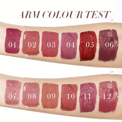 Matte Lip Gloss Set 12 Pieces Long Lasting Waterproof Liquid Lipstick No Spillage Sweat-Proof Color-Resistant Lip Makeup Gift Set