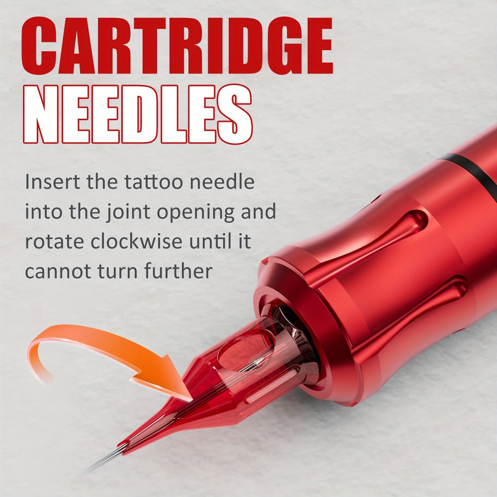 Neebol Tattoo Machine Kit Complete, Rotary Tattoo Pen Kit, Display Screen, 8 Hour Battery Life, 10/20 Cartridge Needles, Portable Design, Cordless Tattoo Gun Wireless Tattoo Supplies Equipment for Beginners And Artists, Body Art Makeup Easter Gifts