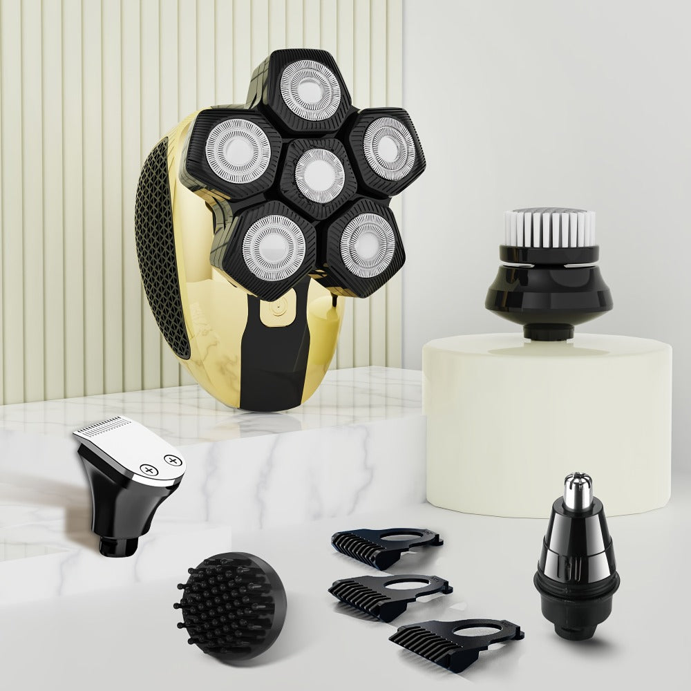 Sejoy 7D Electric Shaver For Bald Men, Upgraded 7 Floating Head, With Nose Hair Trimmer, Facial Cleaning Brush1.5H Fast Charging Travel Lock, Best Gift