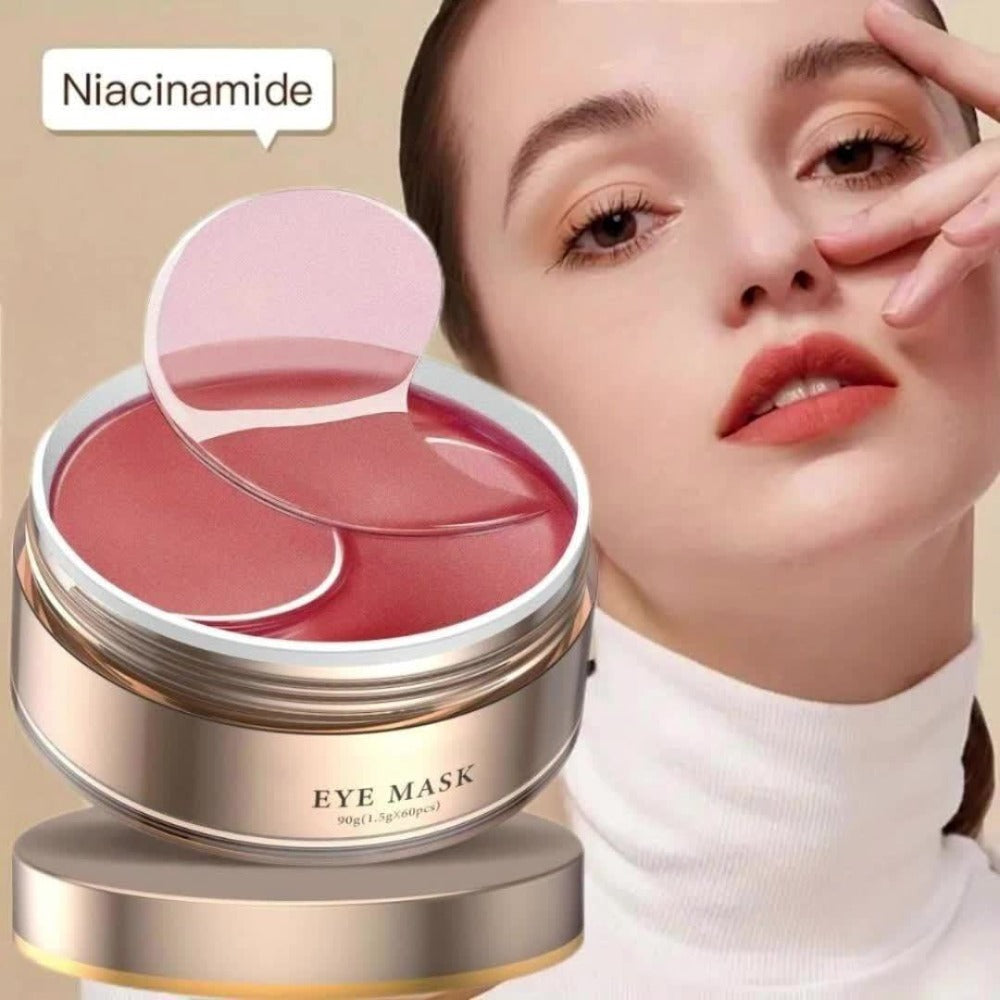 Caffeine Eye Masks 60 Pcs - Under Eye Gel Pads with Hyaluronic Acid & Collagen for Dark Circles, Puffiness & Hydration, Skincare Gift for Women