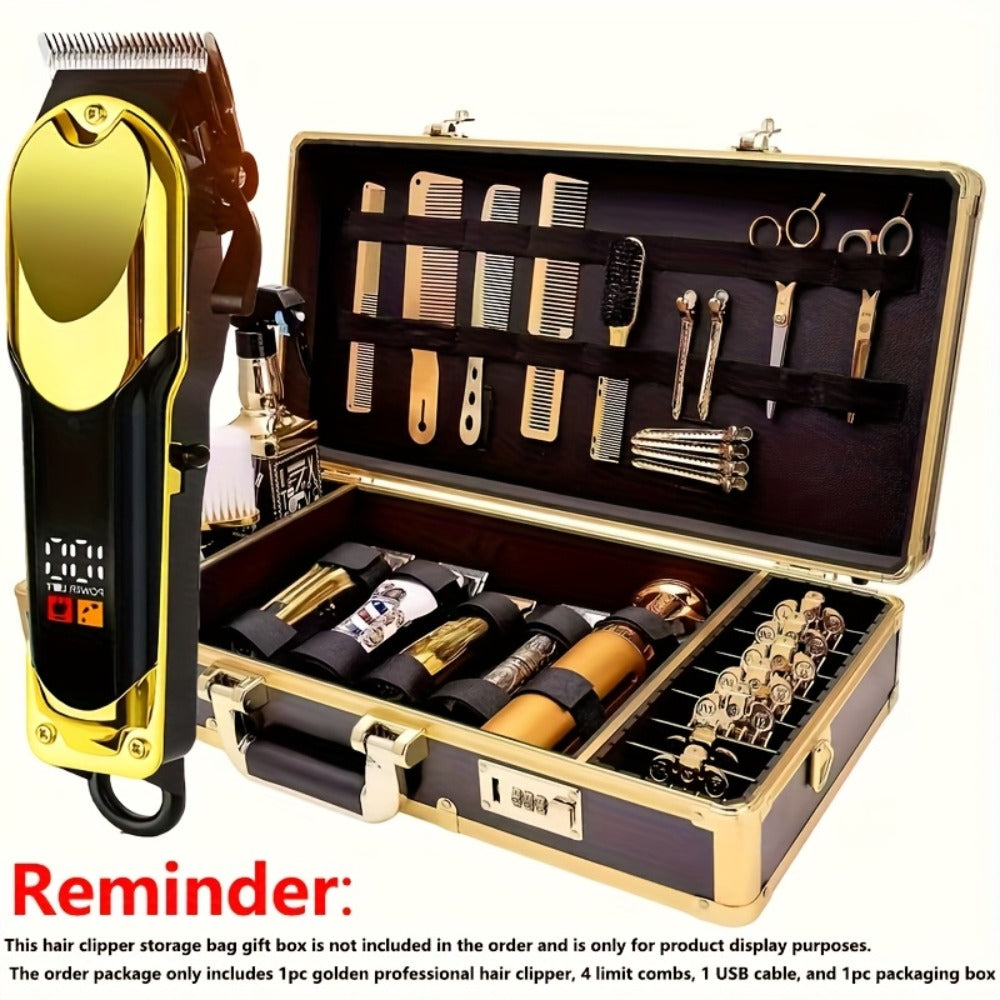 Professional Hair Clipper Set for Men, Featuring an Adjustable Alloy Blade, Quick USB Charging, Suitable for Home Use, Salons, And Travel. A Perfect Gift for Husbands, Boyfriends, Fathers, Or As a Christmas Present