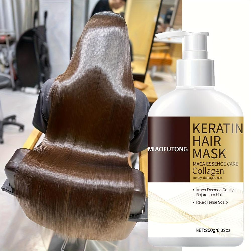 Collagen Keratin Hair Mask - Deep Conditioning for Dry Hair - Formulated with Argan Oil, Castor Oil And Rosemary Oil to Prevent Split Ends And Breakage, Deeply Nourishing Dry, Damaged Hair
