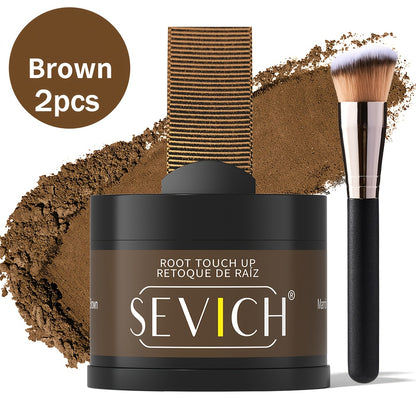 Hairline Powder for Root Touch Up & Hair Loss Cover - Volumizing Hair Concealer Powder for Thinning Hairline, Bald Spots & Sparse Areas - Works on All Hair Types - Multiple Shades with Brush 4g