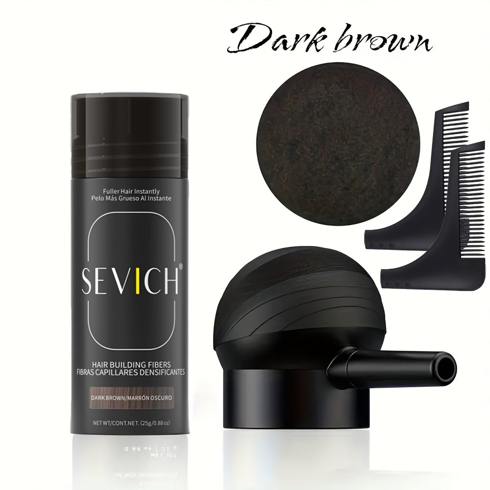 2-in-1 Hair Thickening Fiber Set—Powder + Applicator, Creates a Natural, Voluminous Effect, Suitable for All Hair Types