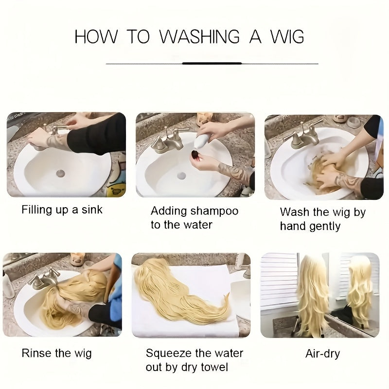 26 - Inch Elegant Women'S White Ombre Straight Wig With A - Line Bangs. Made Of Heat - Resistant Synthetic Fiber, Glue - Free, Breathable & Ultra - Light For All - Day Comfort And A Natural Look. Perfect For Daily Wear, Festivals And Parties